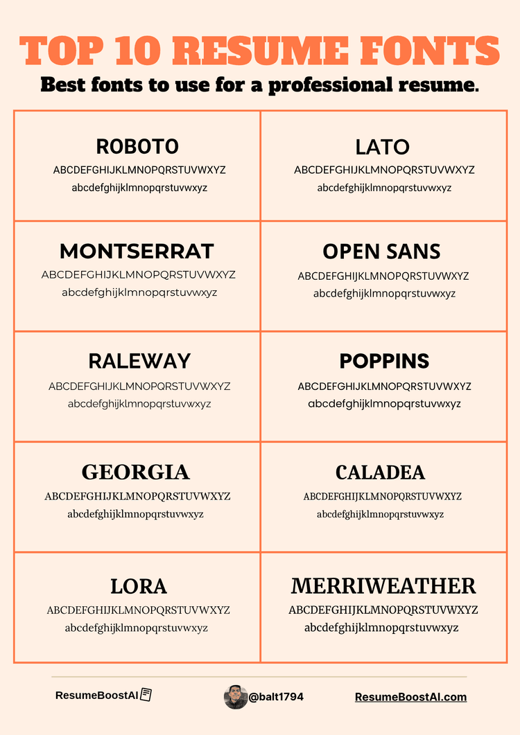 best-resume-fonts