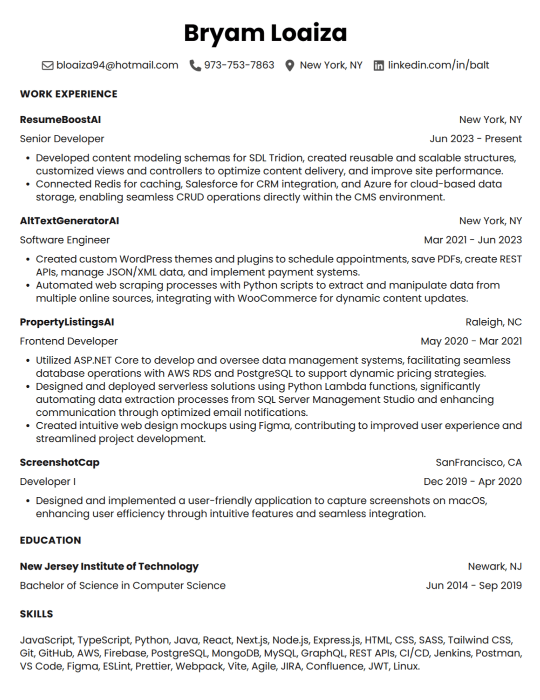 Resume Template 2
