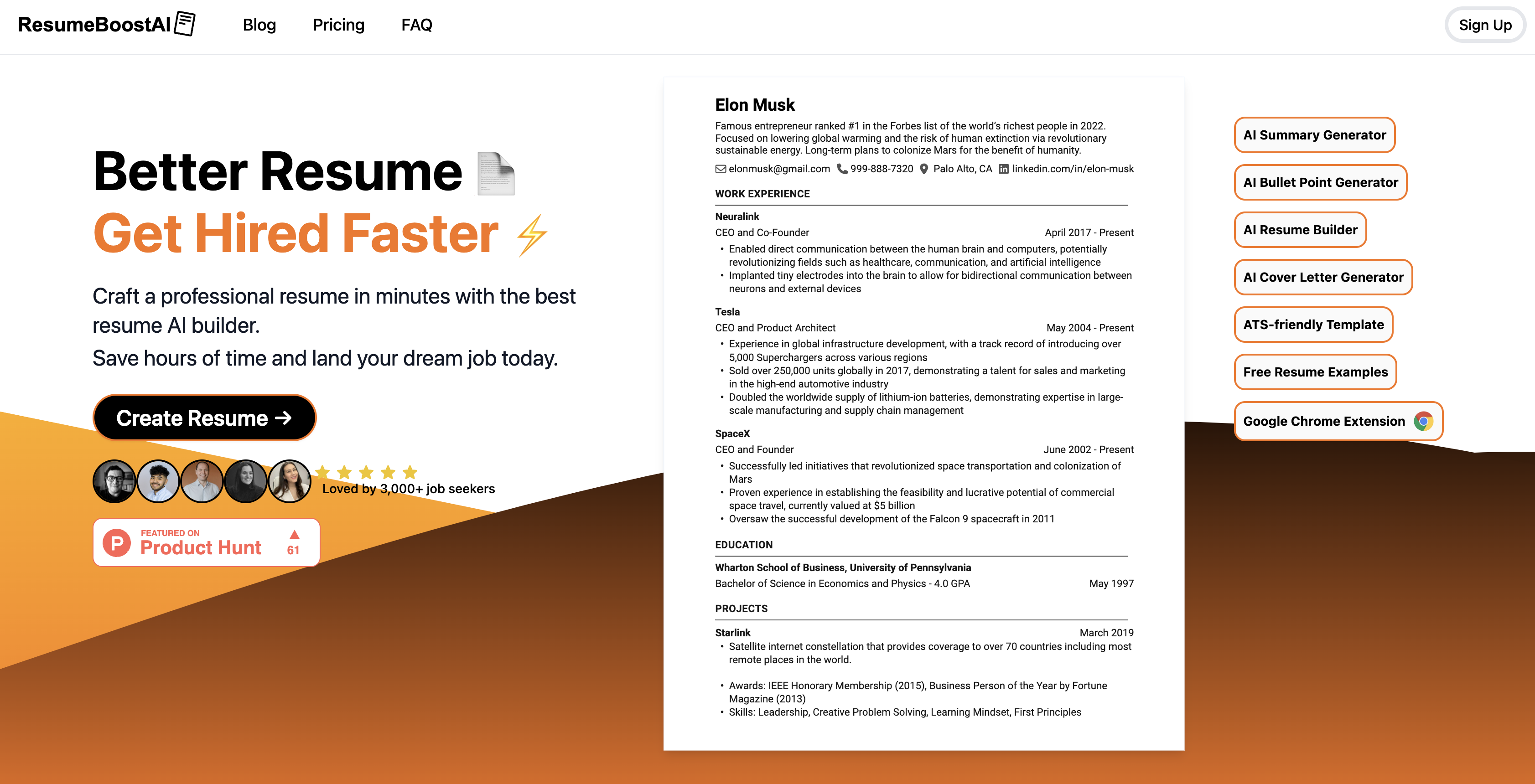 ResumeBoostAI - Resume Builder